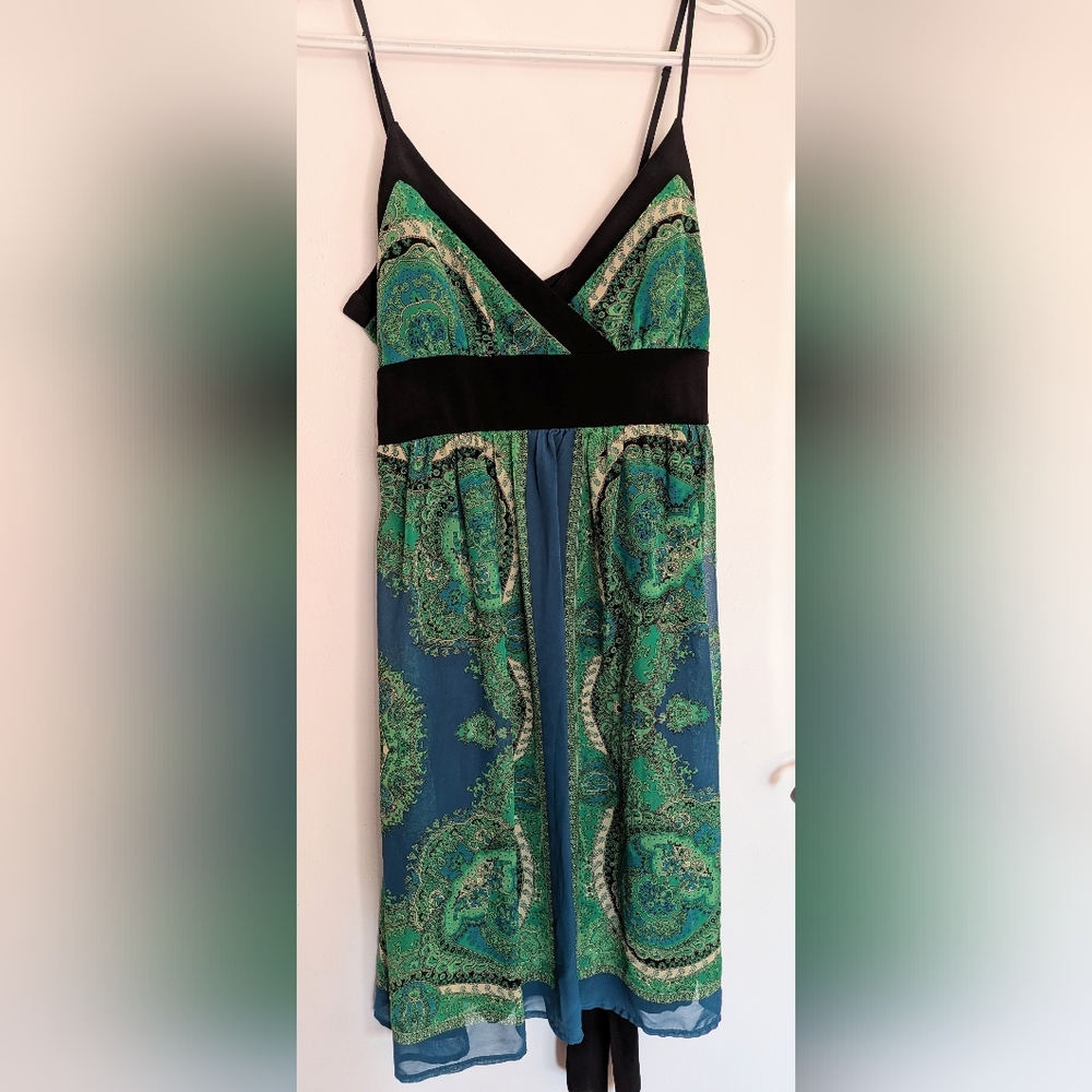 Green/Black Dress